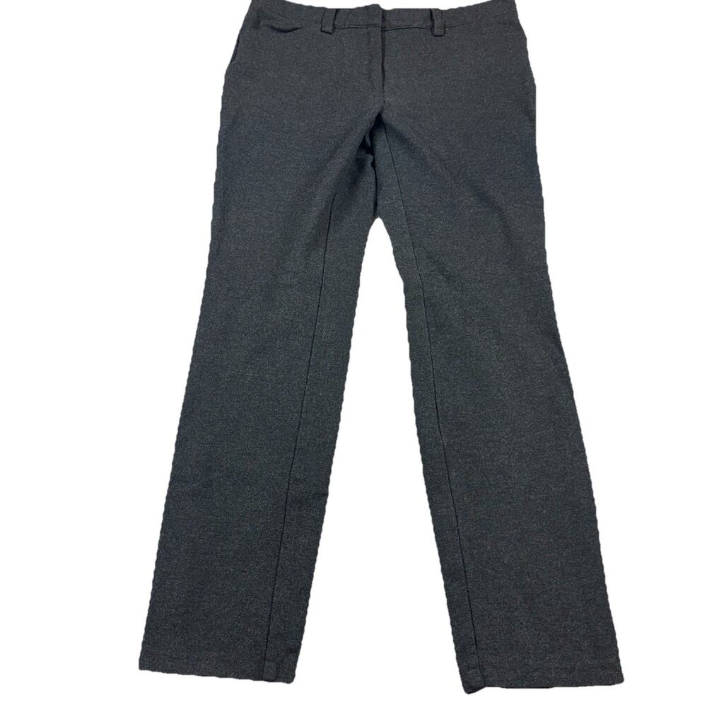Calvin Klein Size 6 Women's Skinny Mid-Rise Soft Knit Pants Dark Gray Stretch